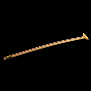 Bent wooden outrigger style paddle shaft